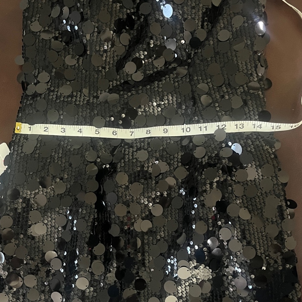 Elegant Black Sequin Prom Dress - Picture 7 of 7